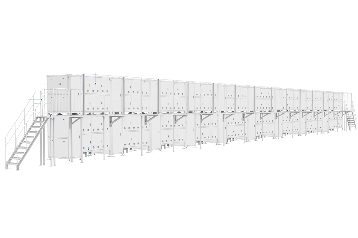 Lösung für Batterieformations- und Sortierproduktionslinien